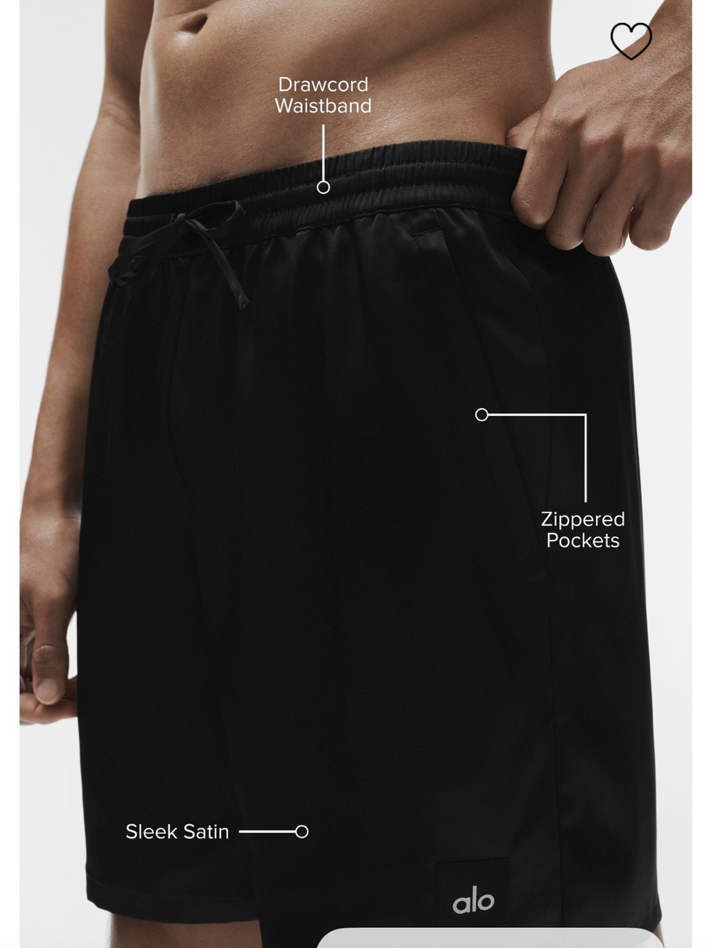 ALO Yoga 7" Satin Horizon Short - Black